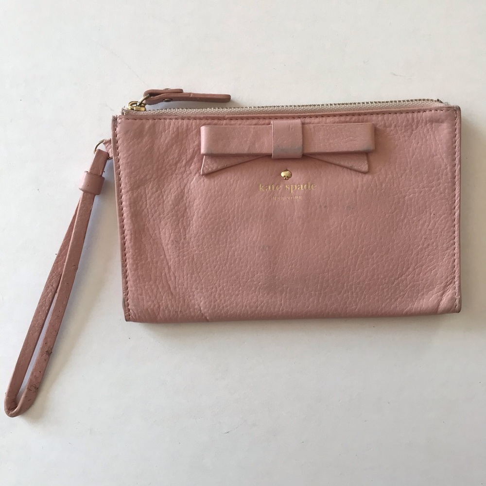 Kate Spade Pink Bow Wristlet